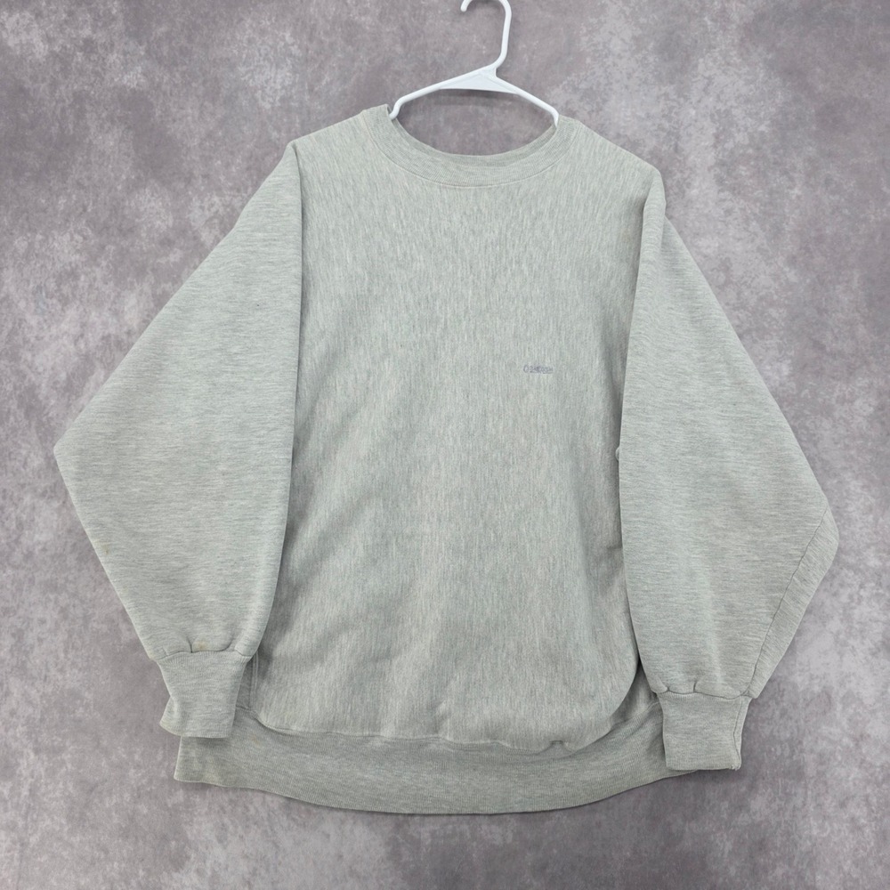 Vintage OshKosh Bgosh Sweatshirt Large Gray Crewneck Made in USA Embroidered